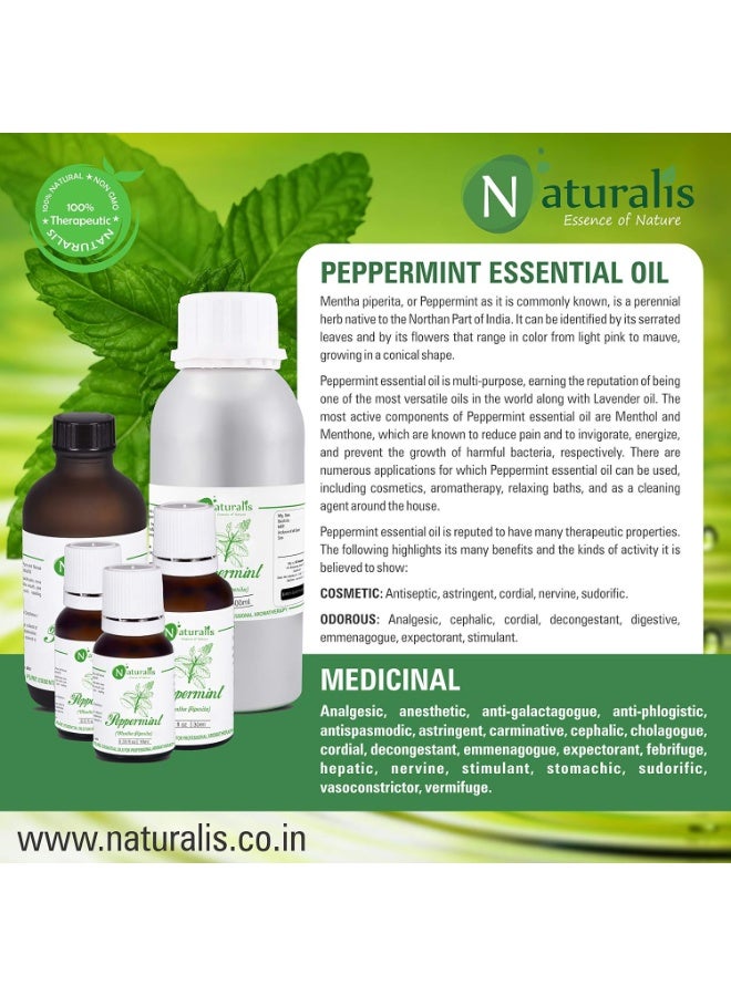 Naturalis Peppermint Essential Oil - Pure Therapeutic Grade Peppermint Oil For Hair, Skin Care, Steaming, Diffuser & Aromatherapy - Soothing Relief - 30Ml - Image 5